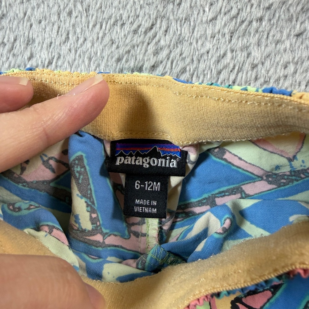 Patagonia Baggies Shorts Kids 6-12M Multicolor Geometric Abstract Print - Picture 4 of 6